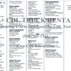 Inspection trip pre cdl checklist sheet form test vehicle bus school driver engine diagram compartment truck template date michigan route